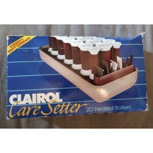 Vintage Clairol Care Setter Velvet Hot Rollers With Clips Model KF-20
